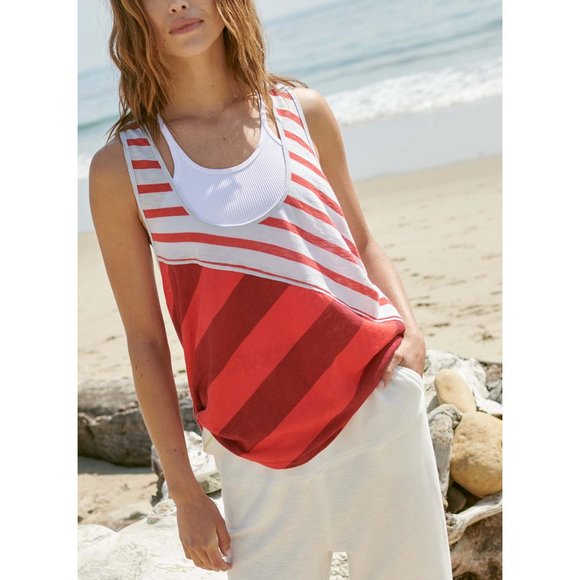 Free People Tops - 🎉LAST CHANCE🎉 NWT FP Movement Keep Rolling Tank Printed / Watermelon Wedge